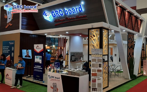 THE INTEREST OF VISITORS OF GRC BOARD BOOTH AT INDOBUILDTECH 2022
